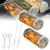 Rolling Grilling Baskets for Outdoor Grilling Set of 7 Stainless Steel Barbecue Accessories Portable Cylinder BBQ Net Tube with Hook Fork BBQ Watch Suitable for Vegetable / Fries / Fish / Shrimp / Meat