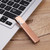 Portable Windproof Slim Butane Gas Refillable Cigarette Lighter (Golden)