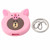 Keychain Three Dimensional Animation Soft Rubber Ornaments Double Sided Key Protection CoverPig Head Bear