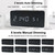 Wooden Digital Alarm Clock 8 Levels Adjustable Brightness Digital Clock with LED Time Date Temperature Display Sound Control Weekday Weekend Mode for Bedroom Bedside Desk Office