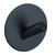 Adhesive Hook No Punching Round Stainless Steel Sticky Shower Hook for Bathroom Kitchen Black Oblique Hook