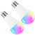 2PCS E27 LED Bulb 10W Colorful RGB Bulb with Remote Control for Home Decoration 85‑265V