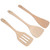 3Pcs Set Unpainted Wood Spatula Kitchen Utensils Cooking Tool for Non-Stick Pan Use