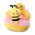 Baby Sofa Chair Floor Support Seat Bluetooth Plush Cute Cartoon Animal Adjustable Baby Learn to Sit Up Chair with USB Cable for Toddlers Boys Girls Bee