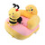 Baby Sofa Chair Floor Support Seat Bluetooth Plush Cute Cartoon Animal Adjustable Baby Learn to Sit Up Chair with USB Cable for Toddlers Boys Girls Bee