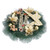 Christmas Wreath Artificial Pine Garland Xmas Door Wreath with Bowknot for Christmas DecorationsGolden Bowknot