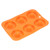 6Grid Silicone Donut Mold NonStick Round Chocolate Cake Mold Tray Kitchen Oven Baking Tool(Orange )