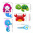 8 Pcs Children Felt Sewing Kit Ocean Animals DIY Art Craft Felt Set Beginners Sewing Set for Boys and Girls Educational Gift