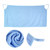 Shoulder Straps Wearable Women Skirt Dress Bath Towel Wrap Spa Beach Blue