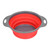 Drain Basket Silicone Round Folding Fruit Drain Vegetable Washing Basket with Handle for Home KitchenRed Large
