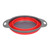 Drain Basket Silicone Round Folding Fruit Drain Vegetable Washing Basket with Handle for Home KitchenRed Large