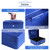 1Pc Mini Portable Iron Petty Lockable Cash Money Coin Safe Security Box Household (Blue)