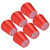 6PCS E14 Lamp Shade Fabric Lampshade Table Lamp Ceiling Lamp Shade for Bedroom Living RoomBright Red PX150