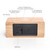 Digital Wooden Alarm Clock Electronic LED Time Display for Bedroom 10W Wireless Charging 3 Alarm Settings Date&Temp Display, Yellow