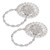 2Pcs Magnetic Curtain Tiebacks Stainless Steel Sparkling Crystal Flower Curtain Buckle Clips for Home Office Decoration
