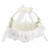 Wedding White Flower Basket Sufficient Capacity Lace Edge Elegant Romantic Flower Basket for Wedding Photography Props