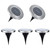 5Pcs Solar Power Underground Light Landscape Lamp 16 LED RainProof for Garden Courtyard Villa