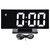 Digital Alarm Clock LED Mirror Screen USB Charging Automatic Dimming Electronic Clock for Bedroom OfficeBlack