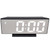 Digital Alarm Clock LED Mirror Screen USB Charging Automatic Dimming Electronic Clock for Bedroom OfficeBlack
