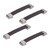4 Set Furniture Handle Brown Rectangular Drawer Pull for Cabinet Side Doors Luggage