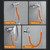 360 Degree Faucet Sprayer Extension Hose Silicone Extension Tube with Leakproof Gasket Bubbler Flexible Faucet Extender Water Hose
