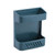 Wall Mount Remote Control Storage Holder Multifunctional Punch Free Bedside Phone Storage Box Blue