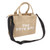 Women Carrying Bag with Zipper Double Handle Canvas Handbag for Casual Shopping Large Size Khaki