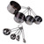 8Pcs/Set Stainless Steel Measuring Cup Spoon with Scales Kitchen Cooking Baking SuppliesBlack