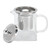 Transparent Glass Teapot with Removable 304 Stainless Steel Filter Tea Kettle for Home Office350ml