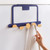 Over The Door Hooks Sturdy Prevent Scratches Iron Adhesive Door Hanger Hook for Bathroom Kitchen Clothes Towels Blue
