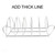 Stainless Steel Barbecue Bracket Rib Rack Barbecue Grilling Rack Non Stick Beef Steak Holder for Outdoor Picnic Barbecue Supplies