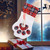 Christmas Gift Bags Dog Pet Paw Socks Hanging Doll Toy Gifts Decoration