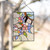 Cardinal Stained Window Panel Glass Window Hanging For Wall Decoration