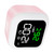 LED Alarm Clock Night Light USB Rechargeable Mirror Design Adjustable Night Lamp Digital Clock with Battery Pink