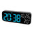Digital Clock Dual Display Voice Control 3 Adjustable Brightness Date Temp Display Countdown LED Electronic Alarm Clock Black Blue Lamp