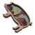 Wooden Cutouts Crafts Farm Animal Multi Layer Carving Ornament for Home Wall Decoration Pig