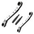 1/4-3/16-5/16-3/8 Air Conditioner Valve Ratchet Wrench with 2 Hexagon Bit Adapter Kit for Air Refrigeration Tools Equipment Repair Tools Clearance