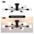 6-Lights Modern Chandelier Ceiling Light Black Industrial Semi Flush Mount Celing Light Fixture for Bedroom Dining Room Kitchen Living Room (Bulbs Not Included)