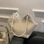 Shoulder Bag Large Capacity Underarm Bag for Women Straw Leather Classic Tote Handbag White