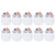 10Pcs Cute Cartoon Anti-Saliva Full Face Covering Kid Transparent Face Cover for Outdoor Riding(Baby )