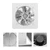 40W 220V Wall Mounted Exhaust Fan Low Noise Home Bathroom Kitchen Garage Ventilation (White)