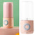 Portable Blender Juicer 6 Blades USB Rechargeable Fruit Mixer Juicer Cup Maker for Home Kitchen Outdoor Pink