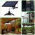 Solar Powered LEDs Ceiling Light Dimmable Shed Lights Patio Chandelier Split Solar Light Hang-ing Lamp Remote & Lighting Control with Timer Function IP65 Water-resistant for Indoor Outdoor Lighting