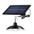 Solar Powered LEDs Ceiling Light Dimmable Shed Lights Patio Chandelier Split Solar Light Hang-ing Lamp Remote & Lighting Control with Timer Function IP65 Water-resistant for Indoor Outdoor Lighting