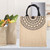 Vintage Square Gunny Bag Jute Handbag Storage Shopping Carrier Shoulder Tote Bag (M)