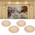 4Pcs 10cm Round Shape Wood Carving Applique for Home Furniture Cabinet Decoration Ornament