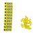 1-100 Number Plastic Livestock Ear Tag Animal Tag for Goat Sheep Pig (Yellow)