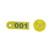 1-100 Number Plastic Livestock Ear Tag Animal Tag for Goat Sheep Pig (Yellow)