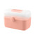Medicine Storage Box Plastic Multi Layer Large Capacity Medicine Cabinet for Household Pink(large)