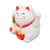 Chinese Lucky Cat Fortune Cat Decoration Waving Arm Solar Light Induction Statue Figurine For Home Car Ornaments Sit Sideways White